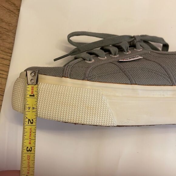 SUPERGA GREY WHITE SNEAKERS.  NEW. - Picture 12 of 12